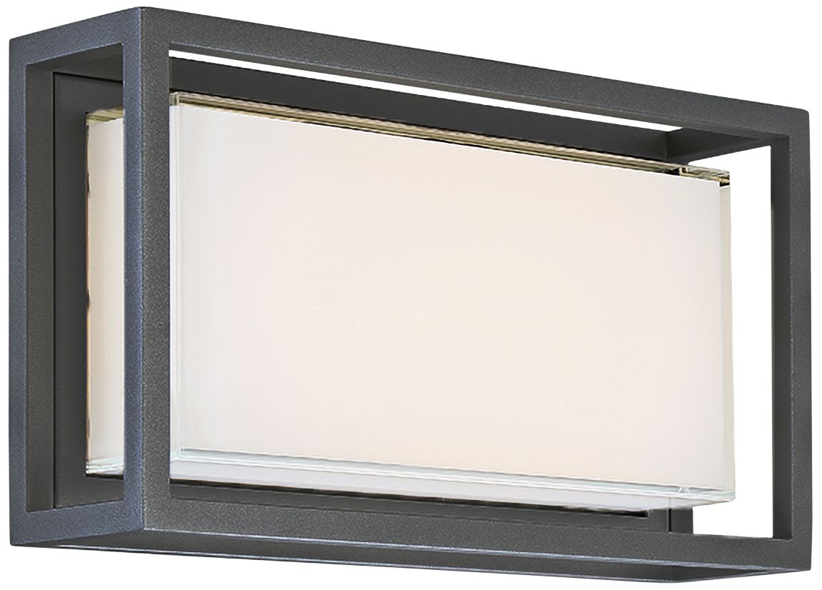 Modern Forms Framed 8" High Bronze LED Outdoor Wall Light