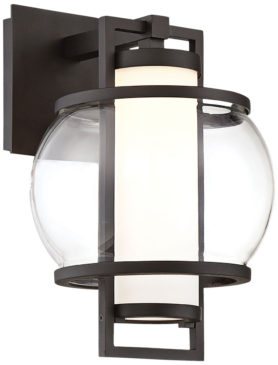 Modern Forms Lucid 12" High Black LED Outdoor Wall Light