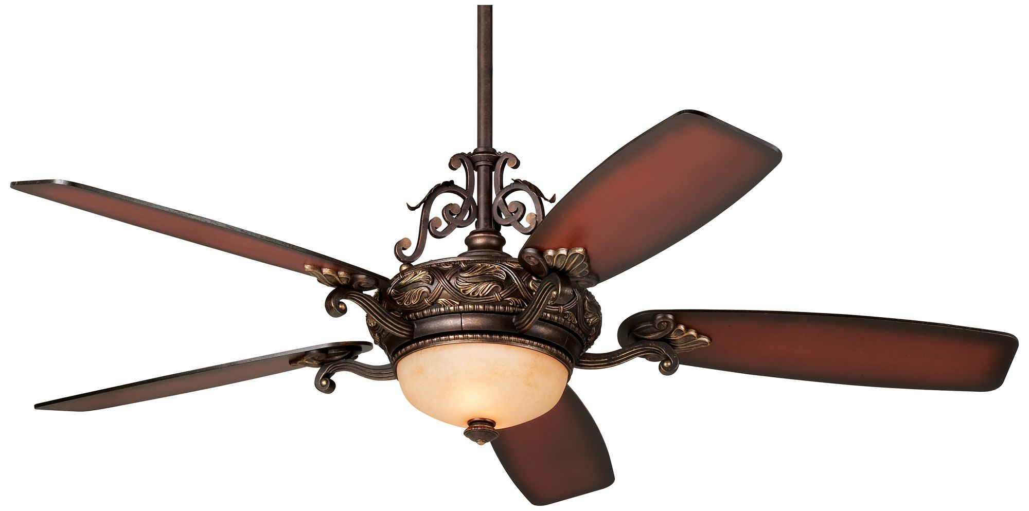 56 Casa Esperanza Teak Finish Blades Led Ceiling Fan