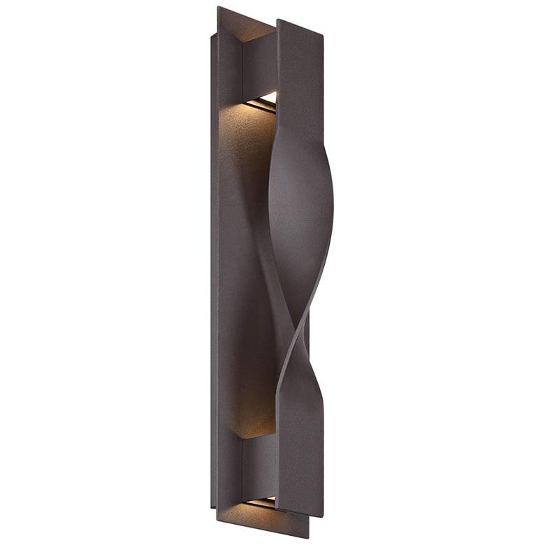 Modern Forms Twist 20&quot; High Bronze LED Outdoor Wall Light