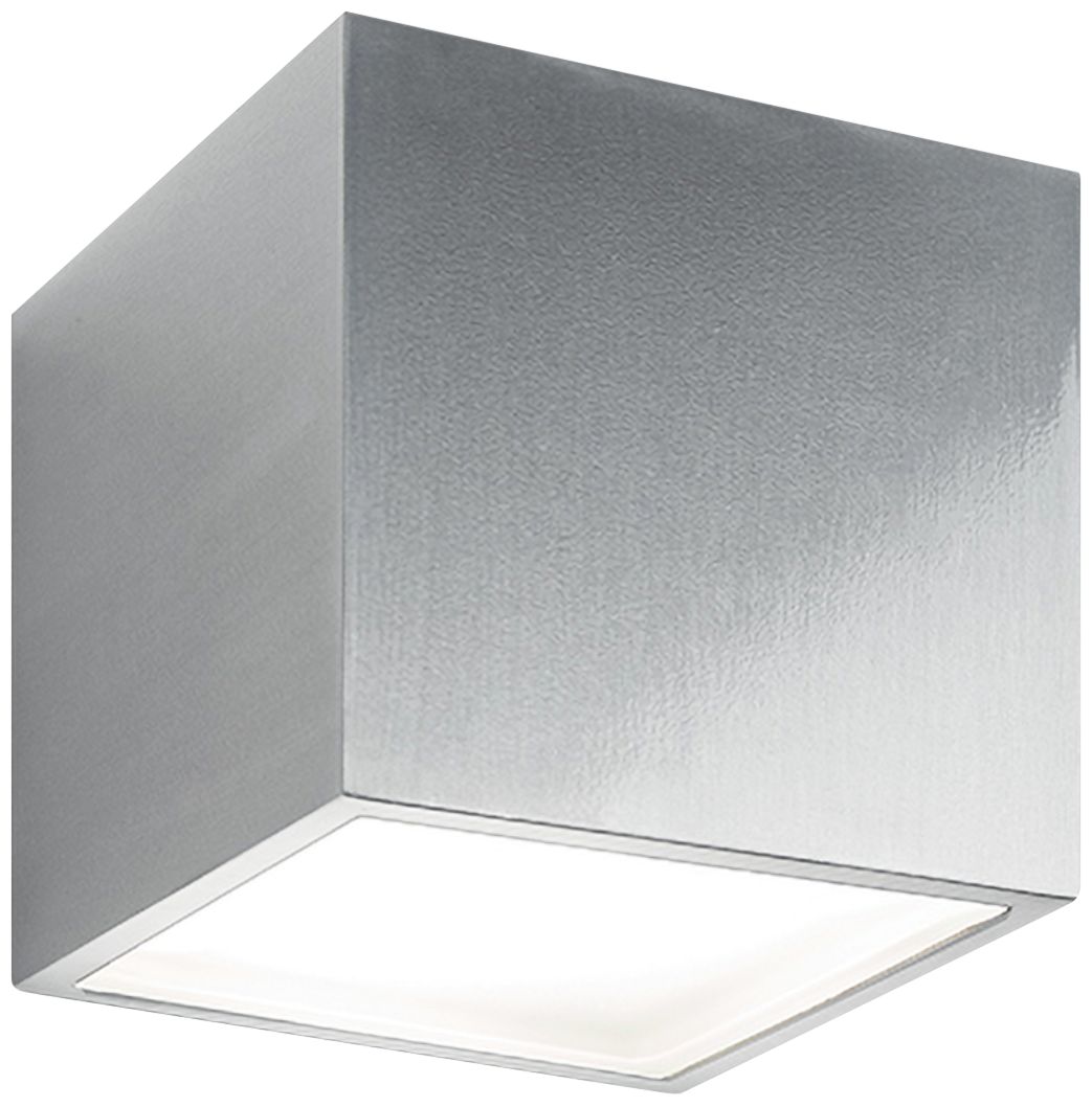 Bloc 5 1/2" High Brushed Aluminum LED Outdoor Wall Light