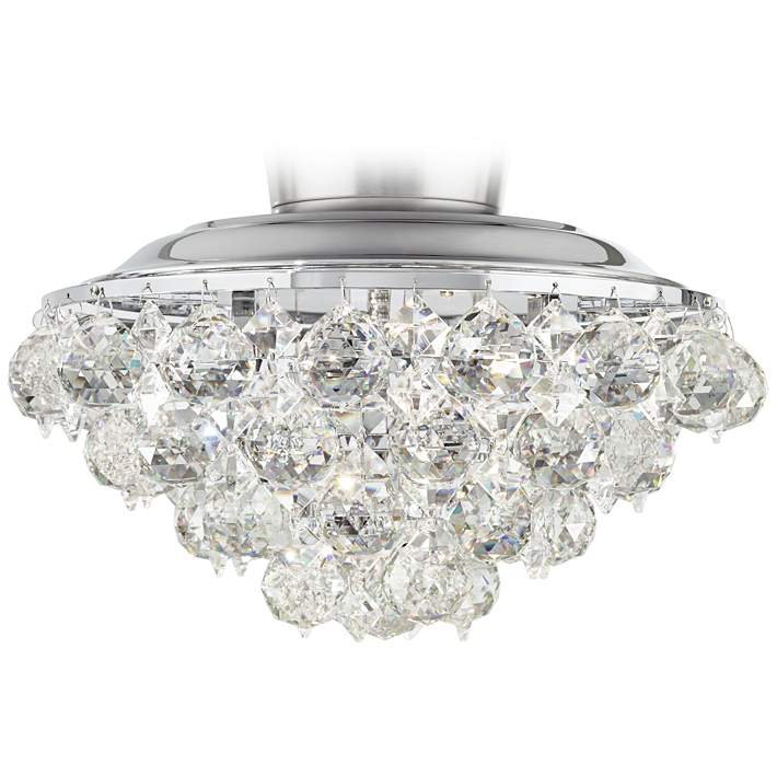 Crystal Ball Chrome Universal Ceiling Fan Led Light Kit