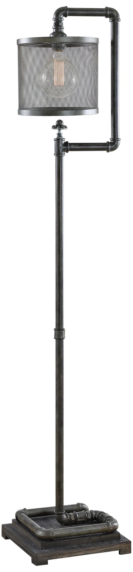 Uttermost Bristow Rust Bronze And Gray Wash Iron Floor Lamp