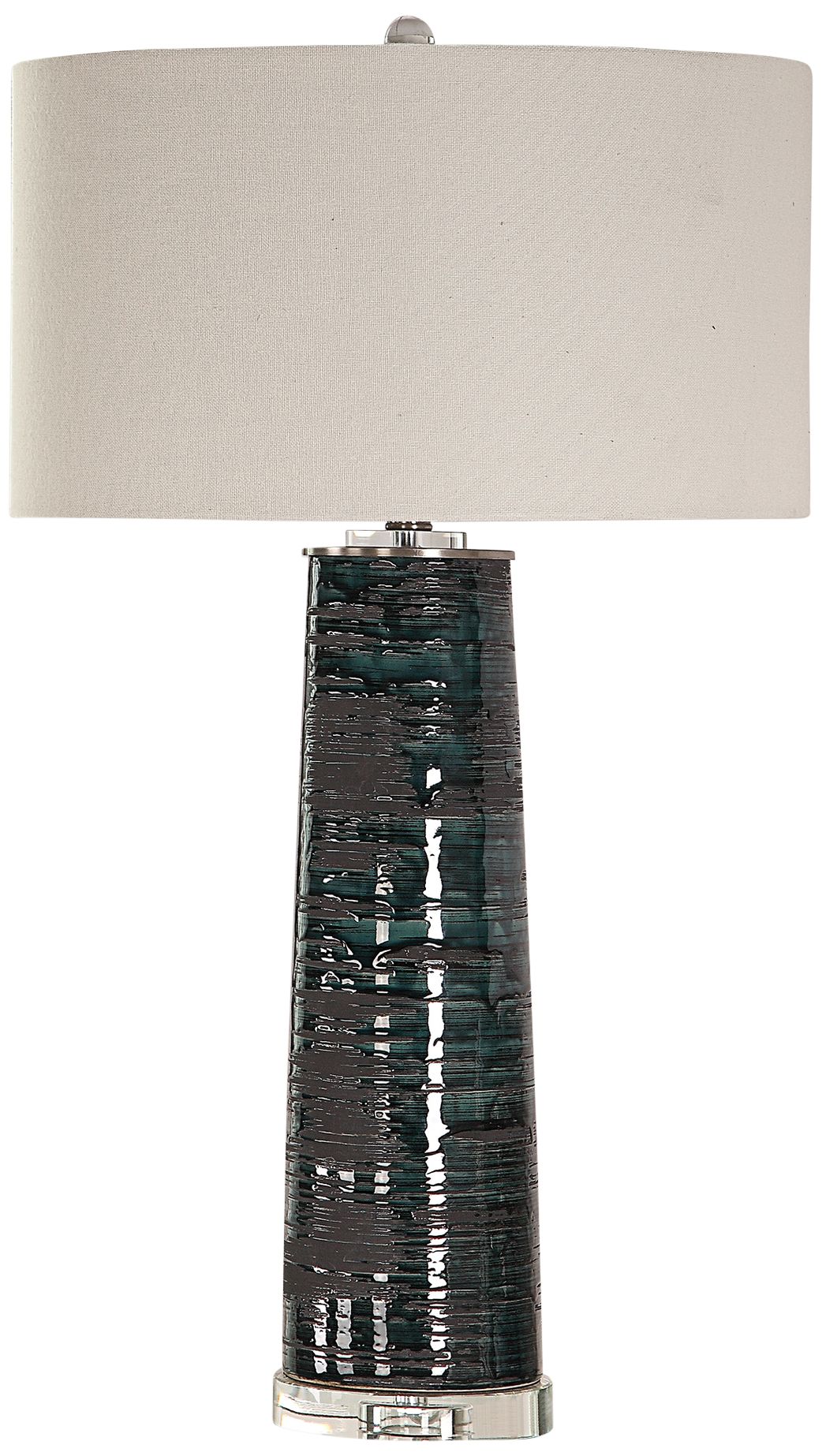 Uttermost Chamila Aged Teal Glaze Ceramic Table Lamp