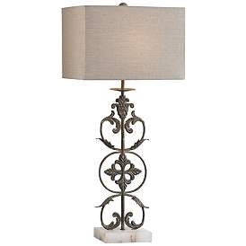 Uttermost Gerosa Distressed Aged Bronze Table Lamp