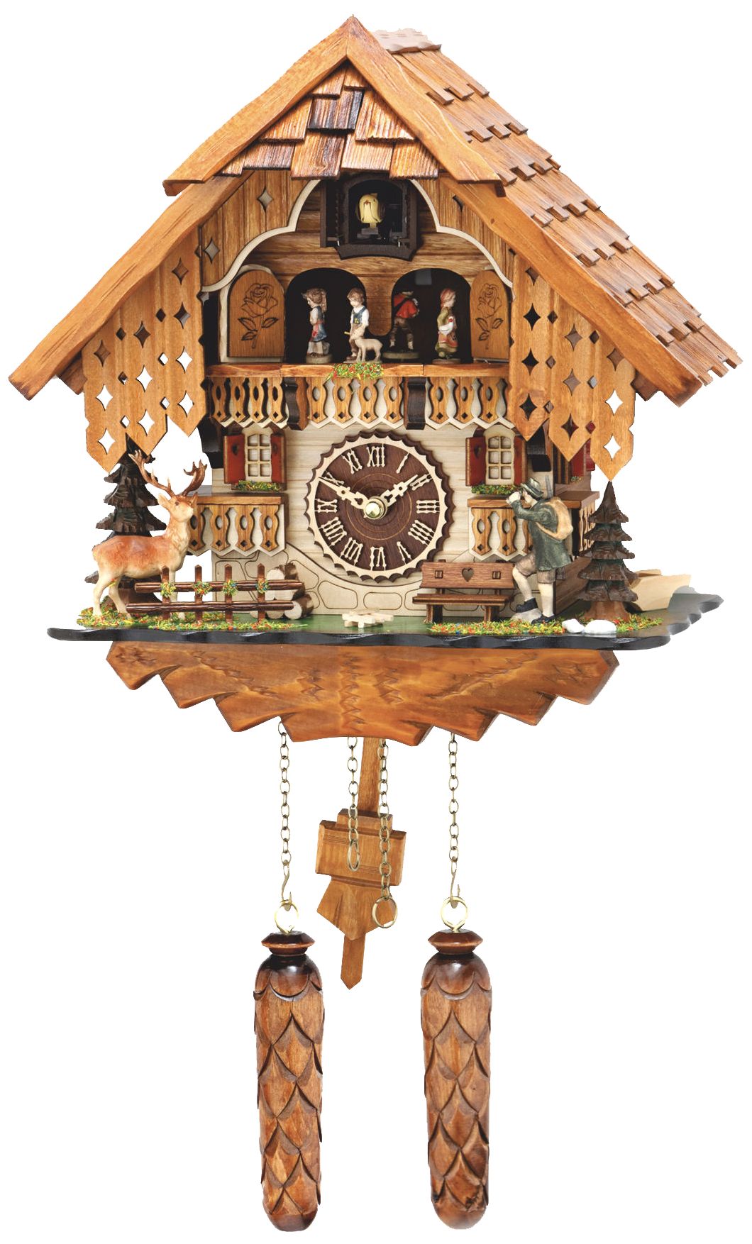 Hermle Rheinberg Multi-Color 13 1/2" High Cuckoo Wall Clock