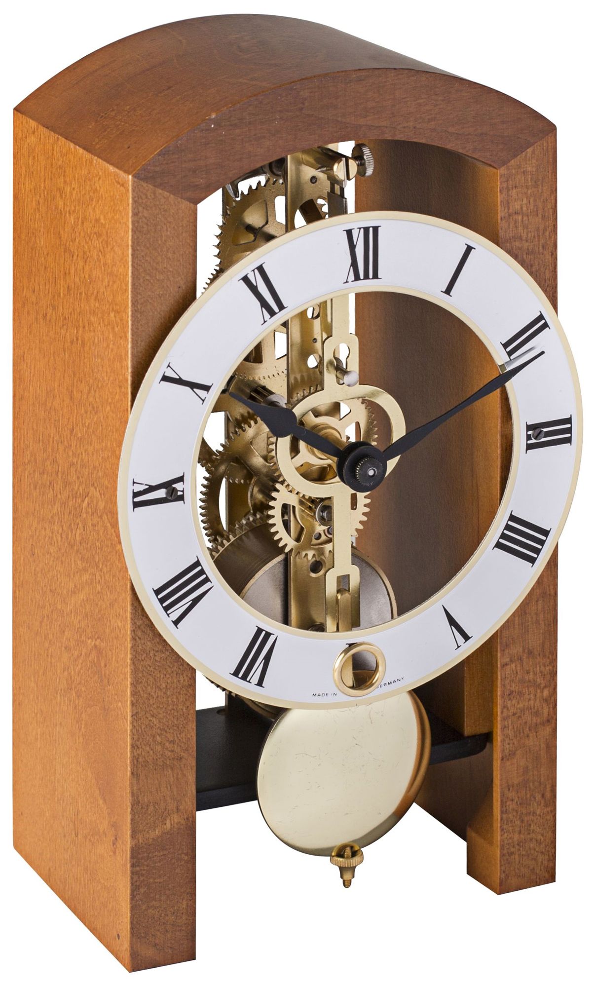 Patterson 7" High Cherry Finish Pendulum Table Clock