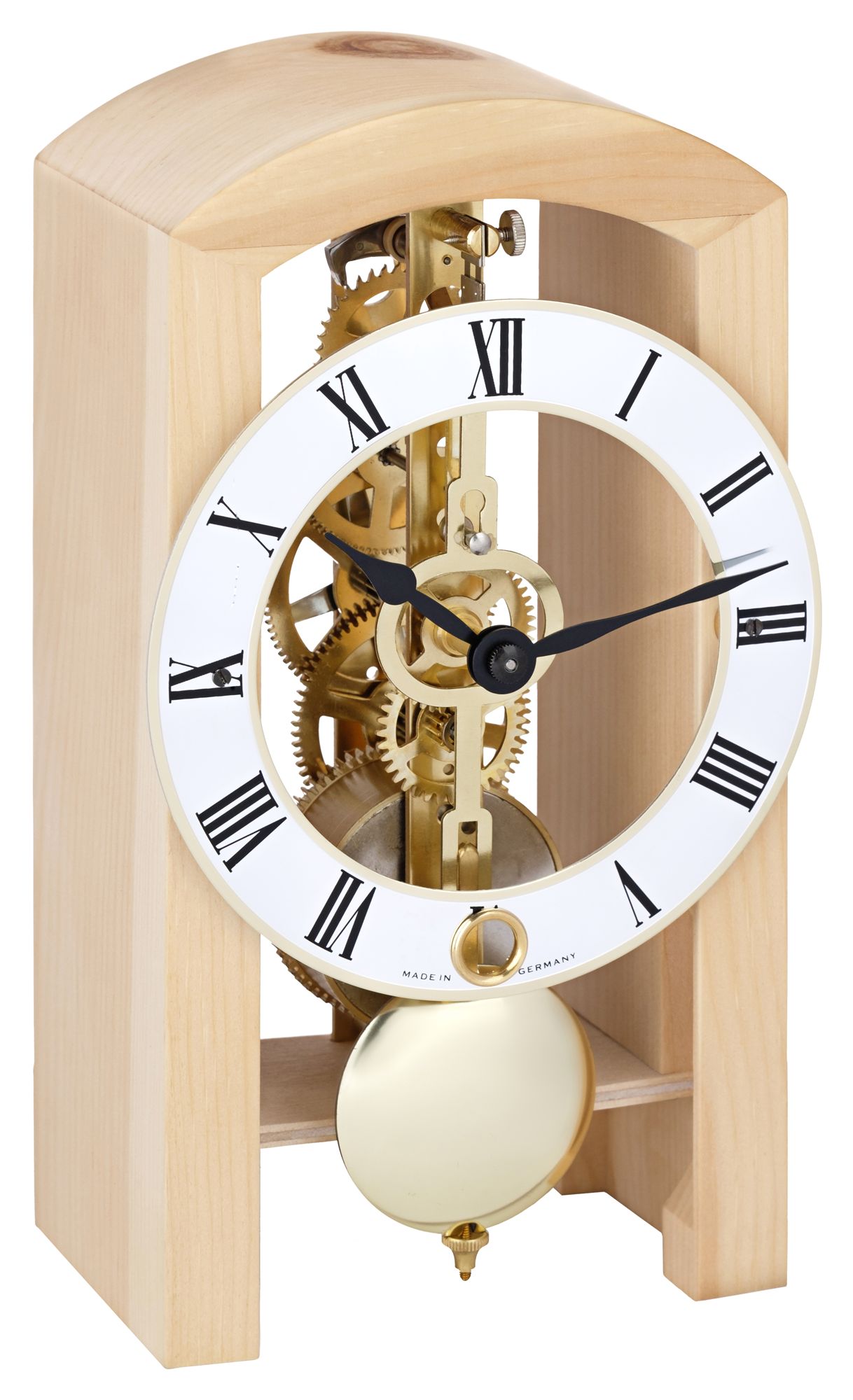 Hermle Patterson Ice Beech 7" High Table Clock