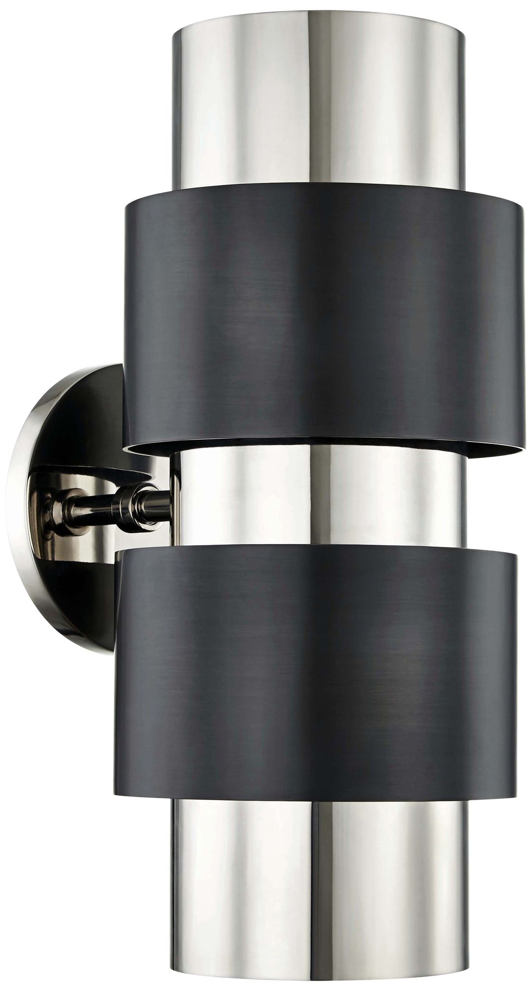 Hudson Valley Cyrus 13 3/4"H Nickel and Old Bronze Sconce