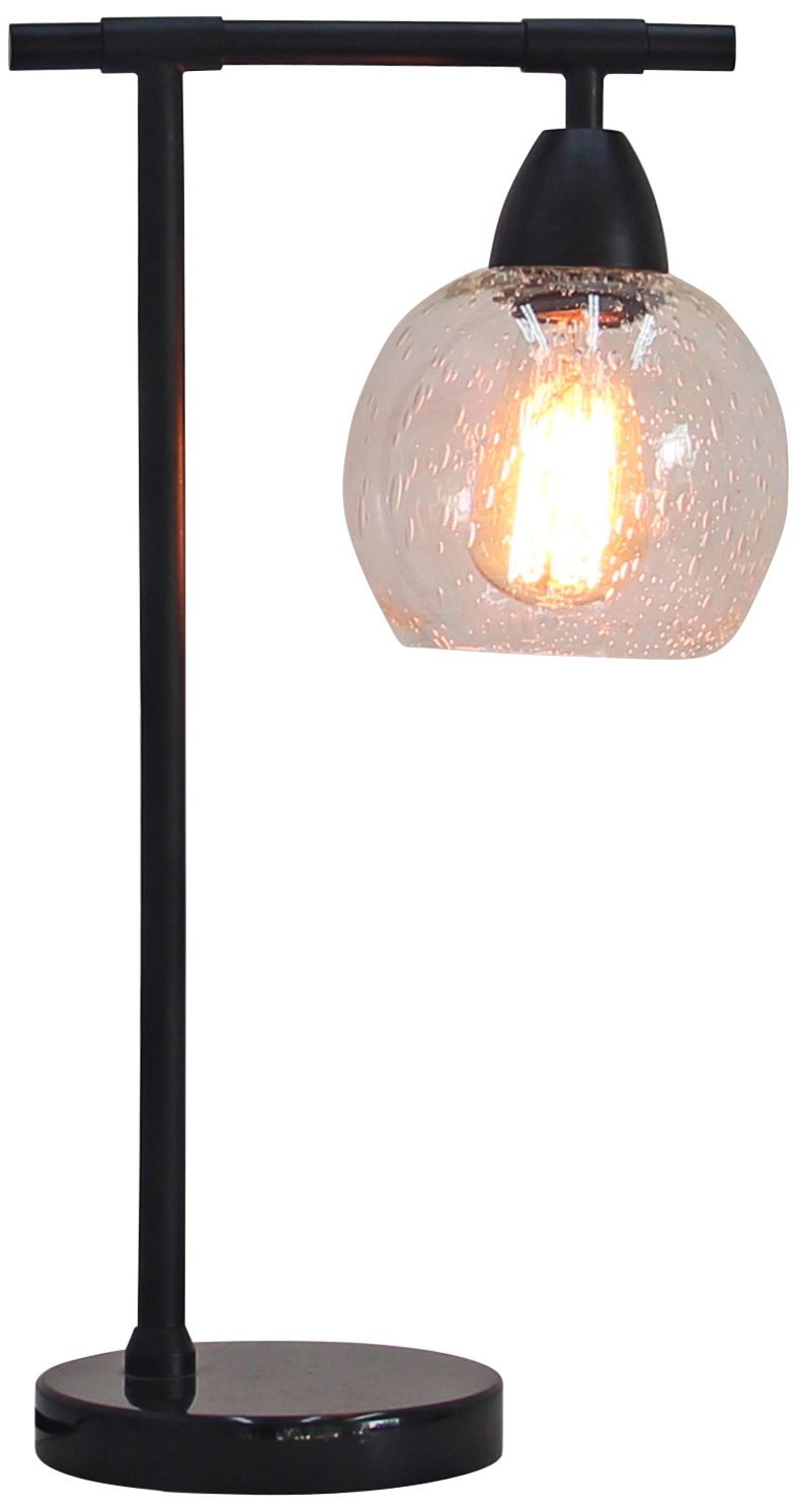 Stationary Downbridge Black Metal Desk Lamp