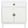 Luxe 32" Wide White Gloss 2-Door Wood Accent Chest