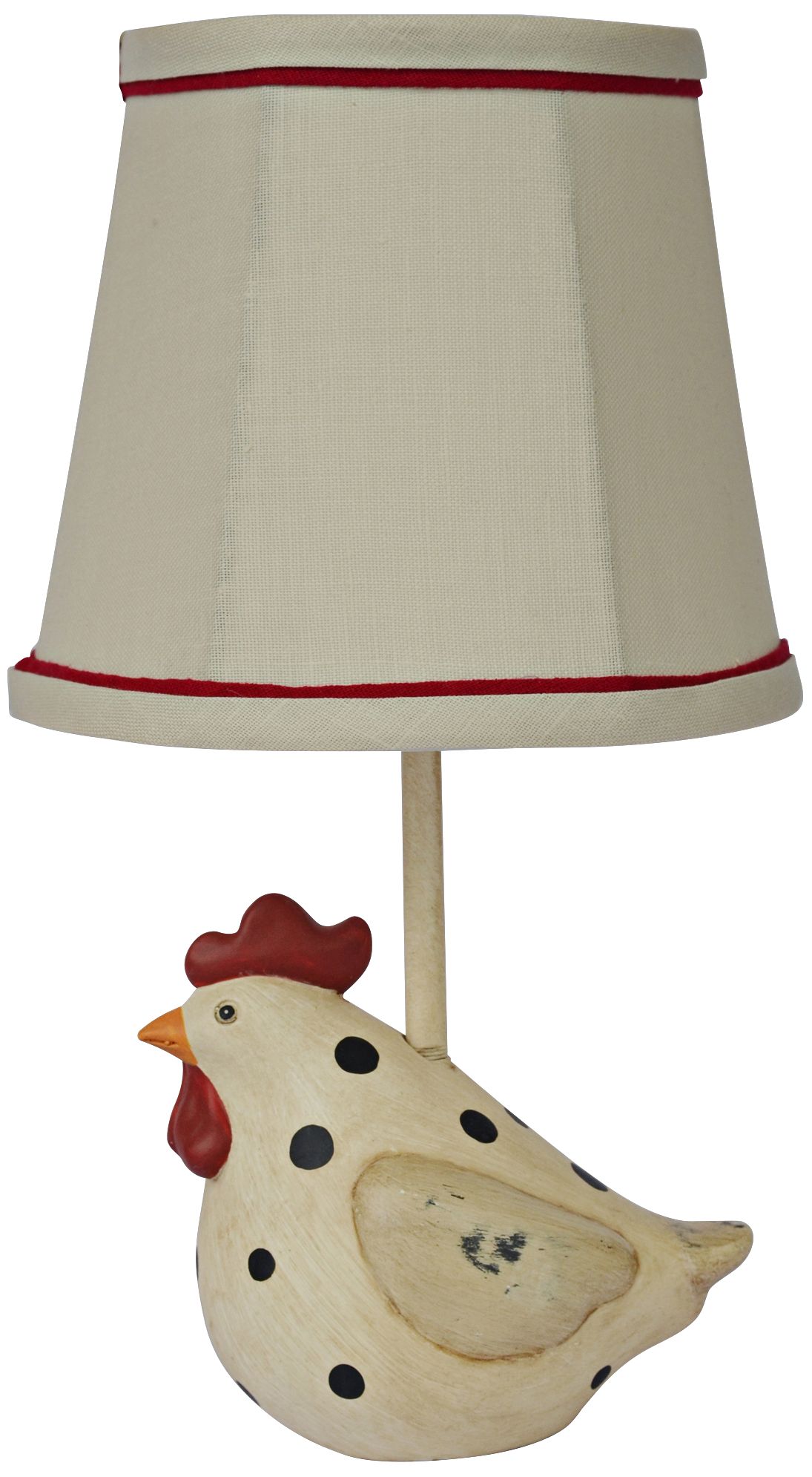 Big Fat Hen Polka Dot Accent Table Lamp with Linen Shade