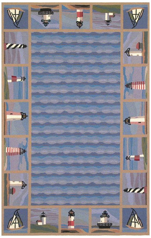 Kas Colonial Blue COL1802 Wool Area Rug