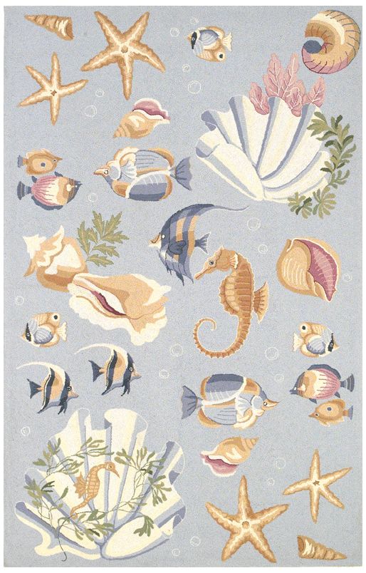 Kas Colonial Light Blue COL1805 Wool Area Rug