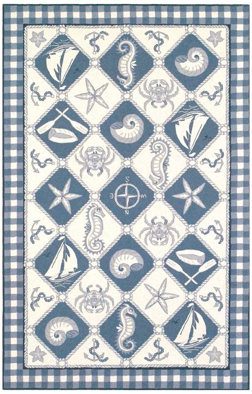 Kas Colonial Blue COL1807 Wool Area Rug