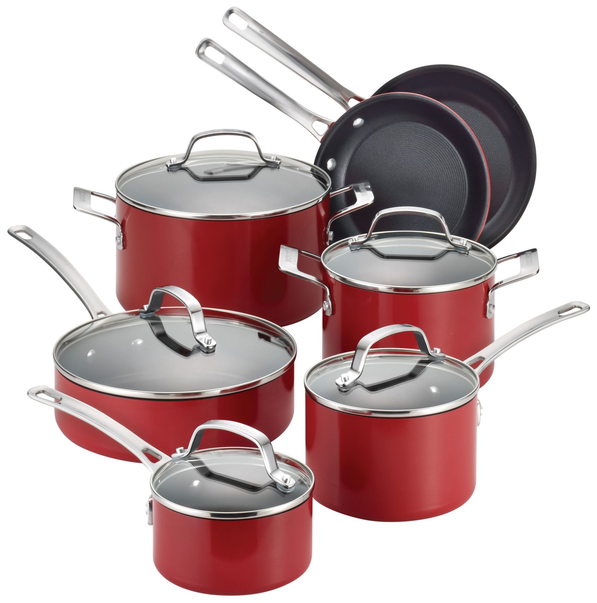 Circulon Genesis Nonstick 12-Piece Red Cookware Set