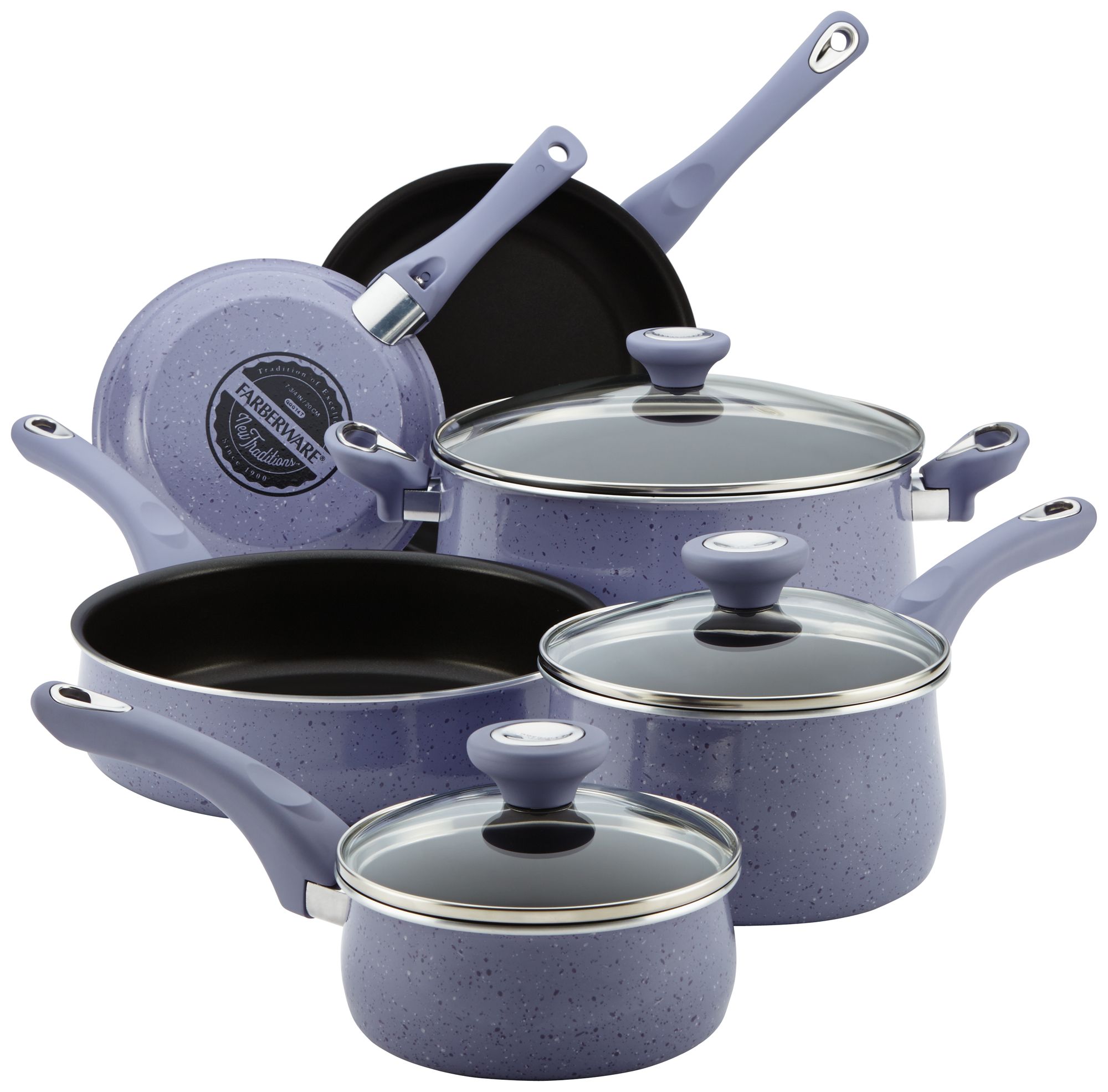 Farberware New Traditions 12-Piece Speckled Cookware Set