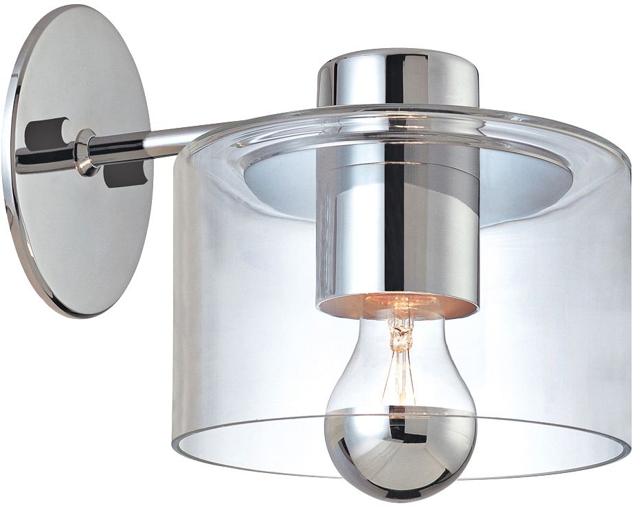 Sonneman Transparence 8" High Polished Chrome Wall Sconce