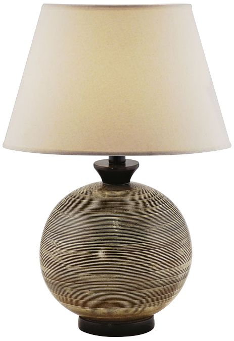 brown and cream lamps