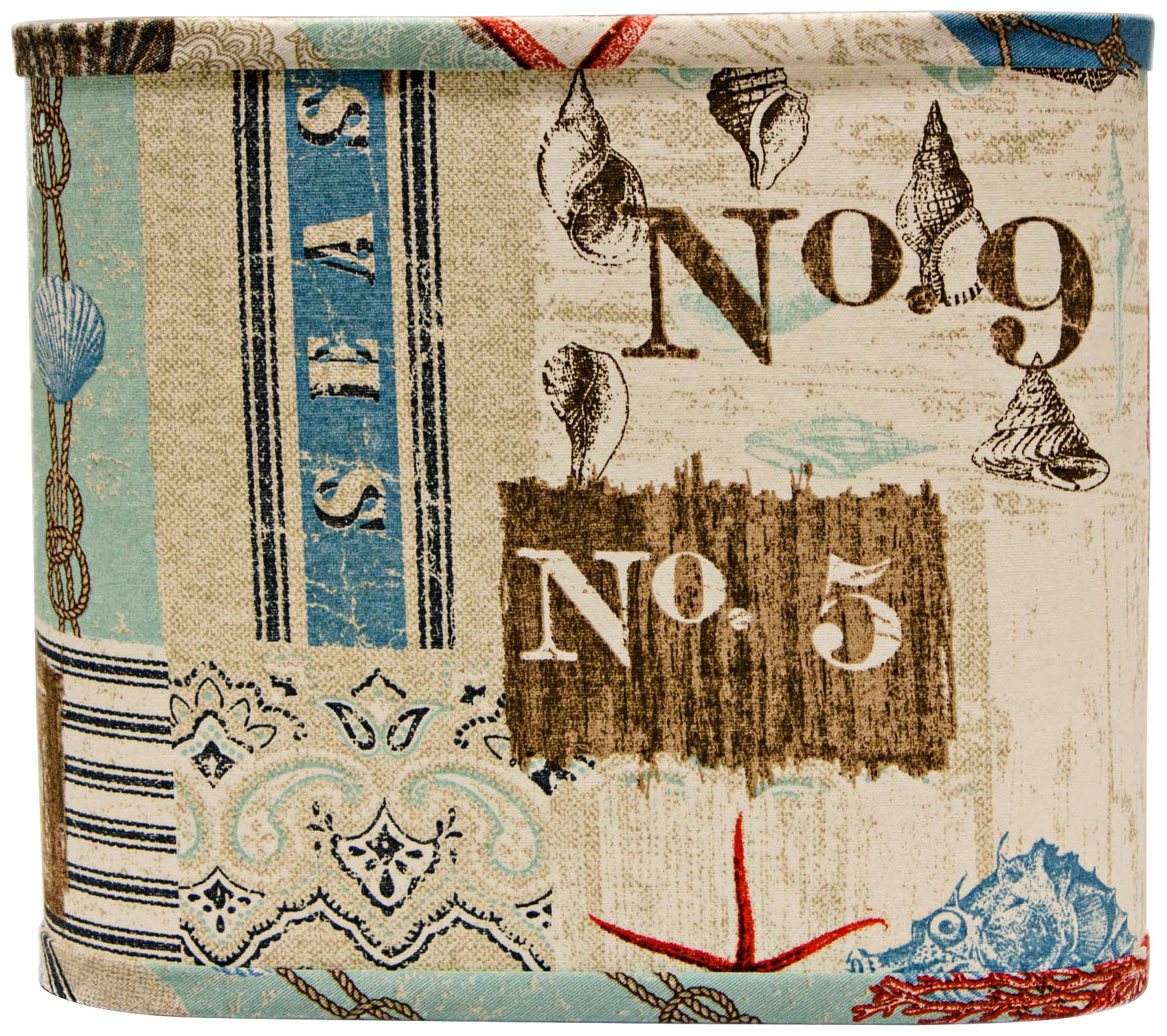 Nautical Patchwork Lamp Shade 11x11x9.5 (Spider)