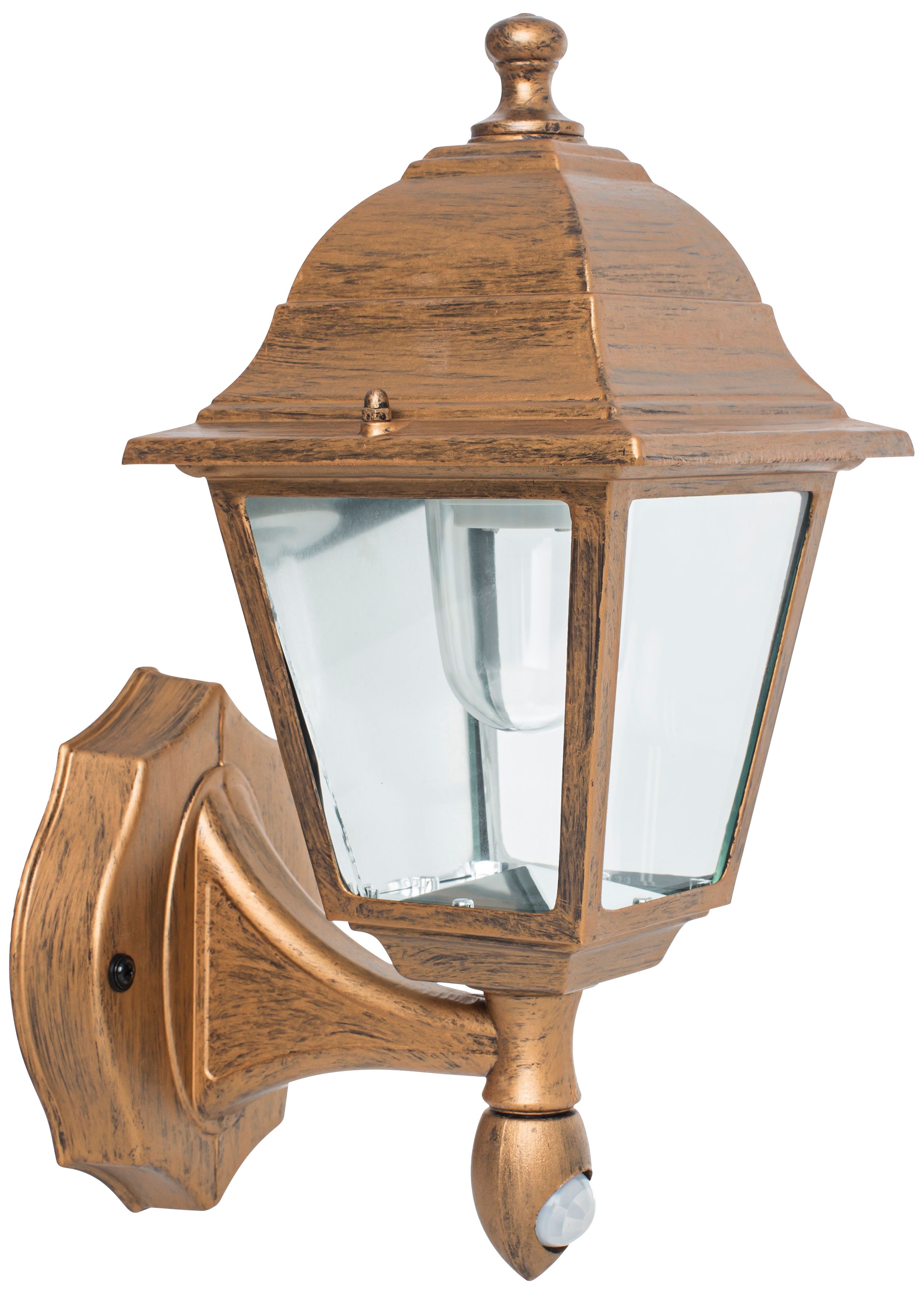 Golden Copper Motion Activated LED Outdoor Wall Light