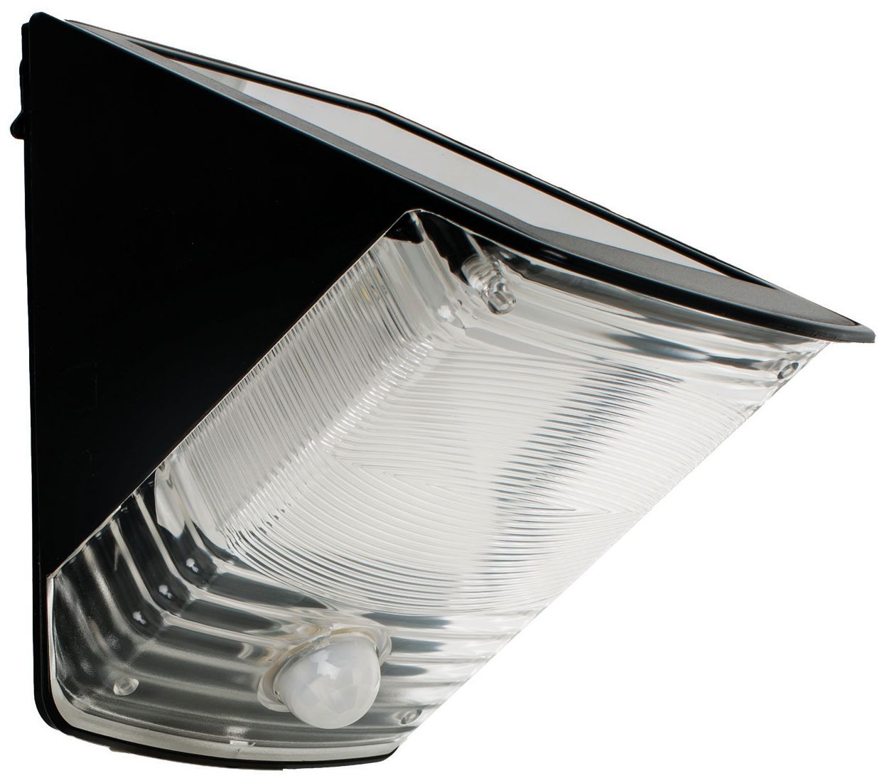 Black Wedge Solar Powered LED Security Light