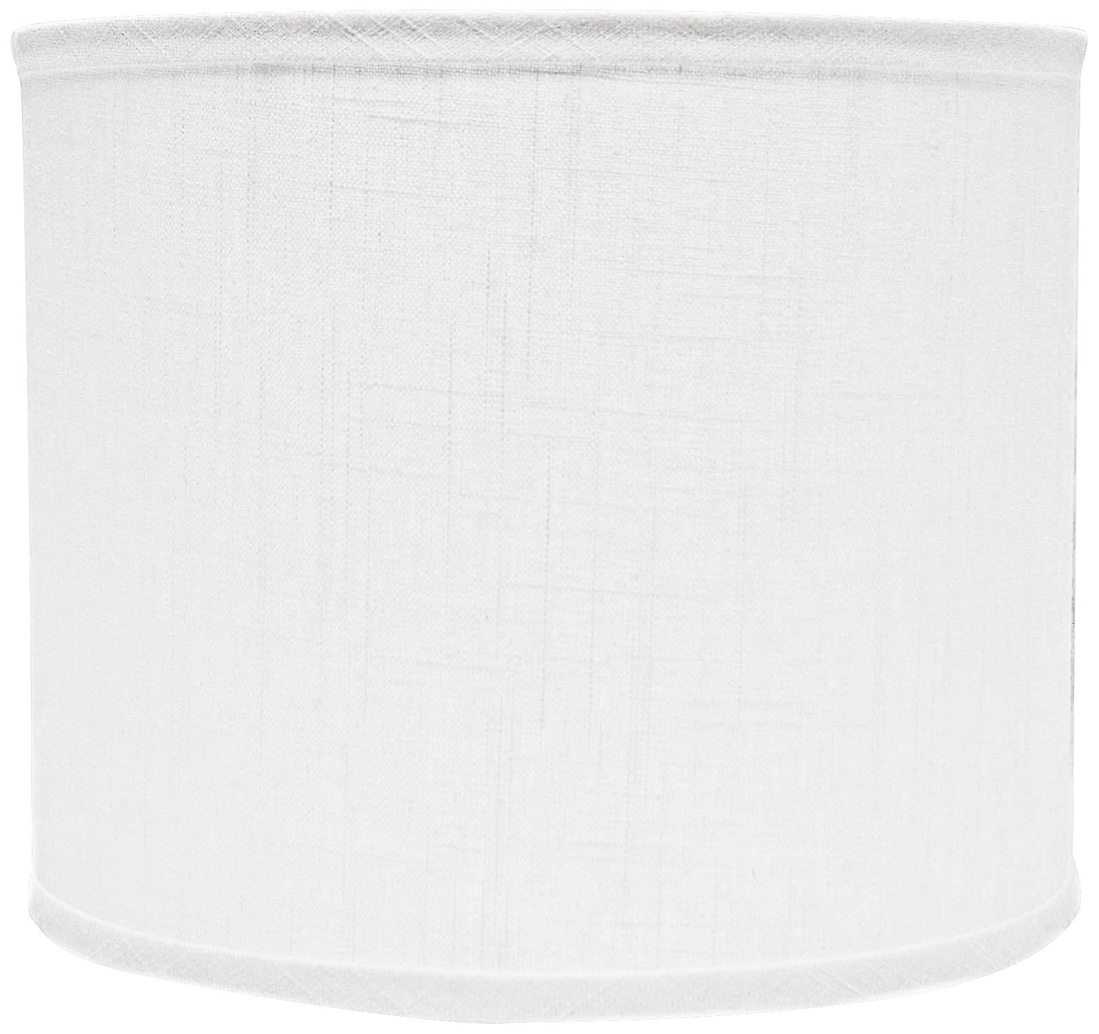 White Linen Drum Lamp Shade 14x14x11 (Spider)