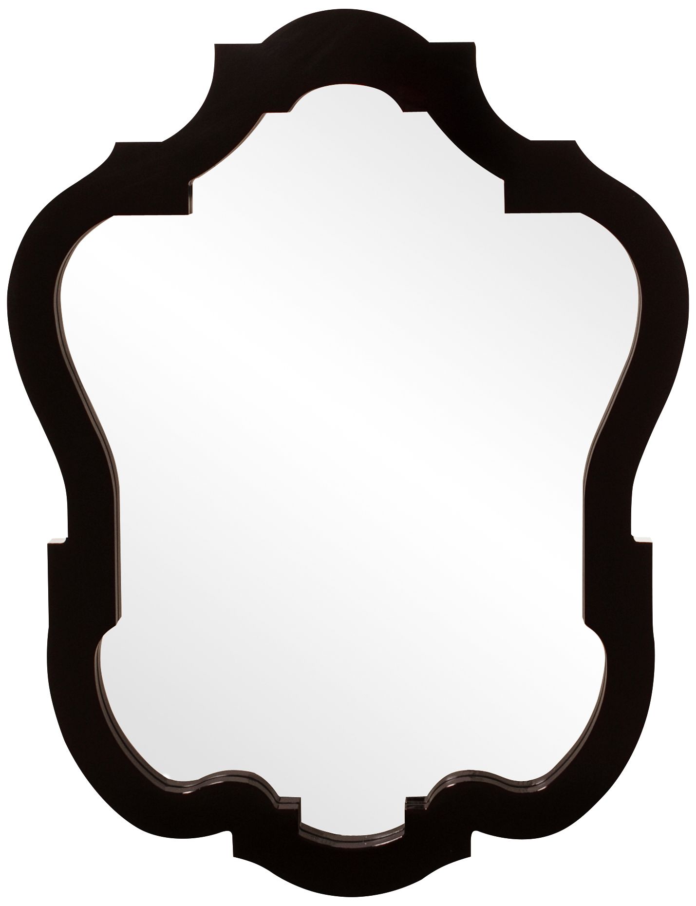 Howard Elliott Asbury Glossy Black 32" x 42" Wall Mirror