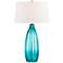 Stella 30" High Blue Fluted Glass Table Lamp
