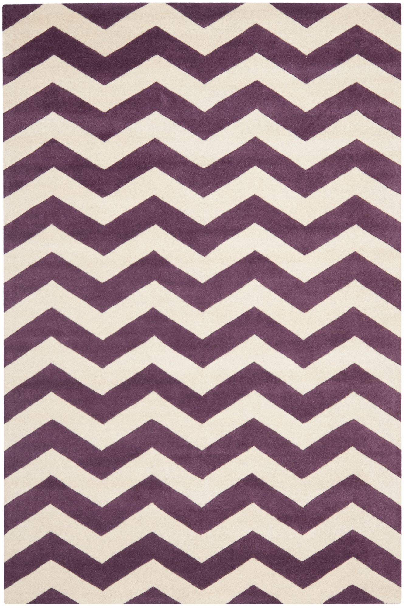 Safavieh Chatham CHT715F Purple/Ivory Chevron Rug 