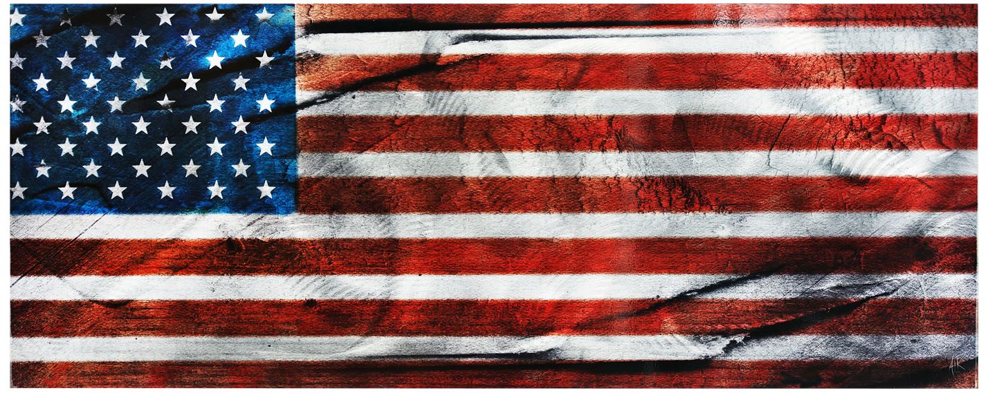 American Glory 48" Wide Contemporary Metal Wall Art