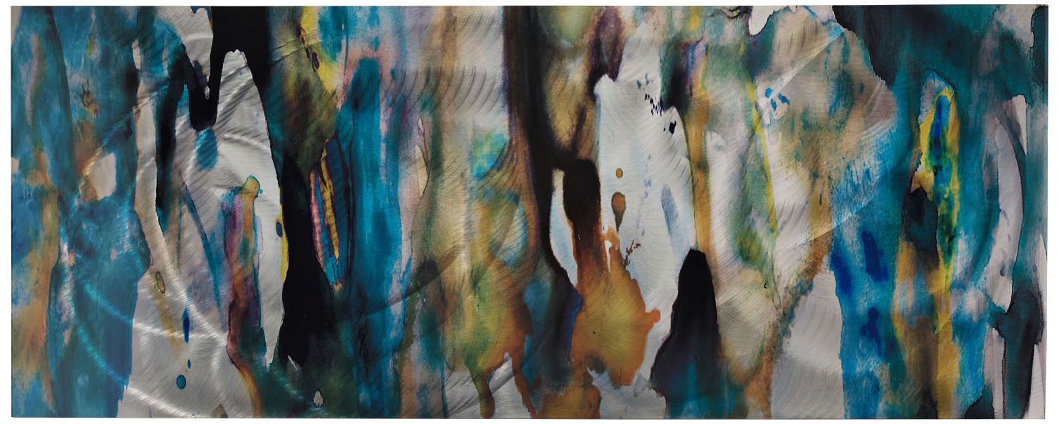 Watercolor Composition 48" Wide Abstract Metal Wall Art