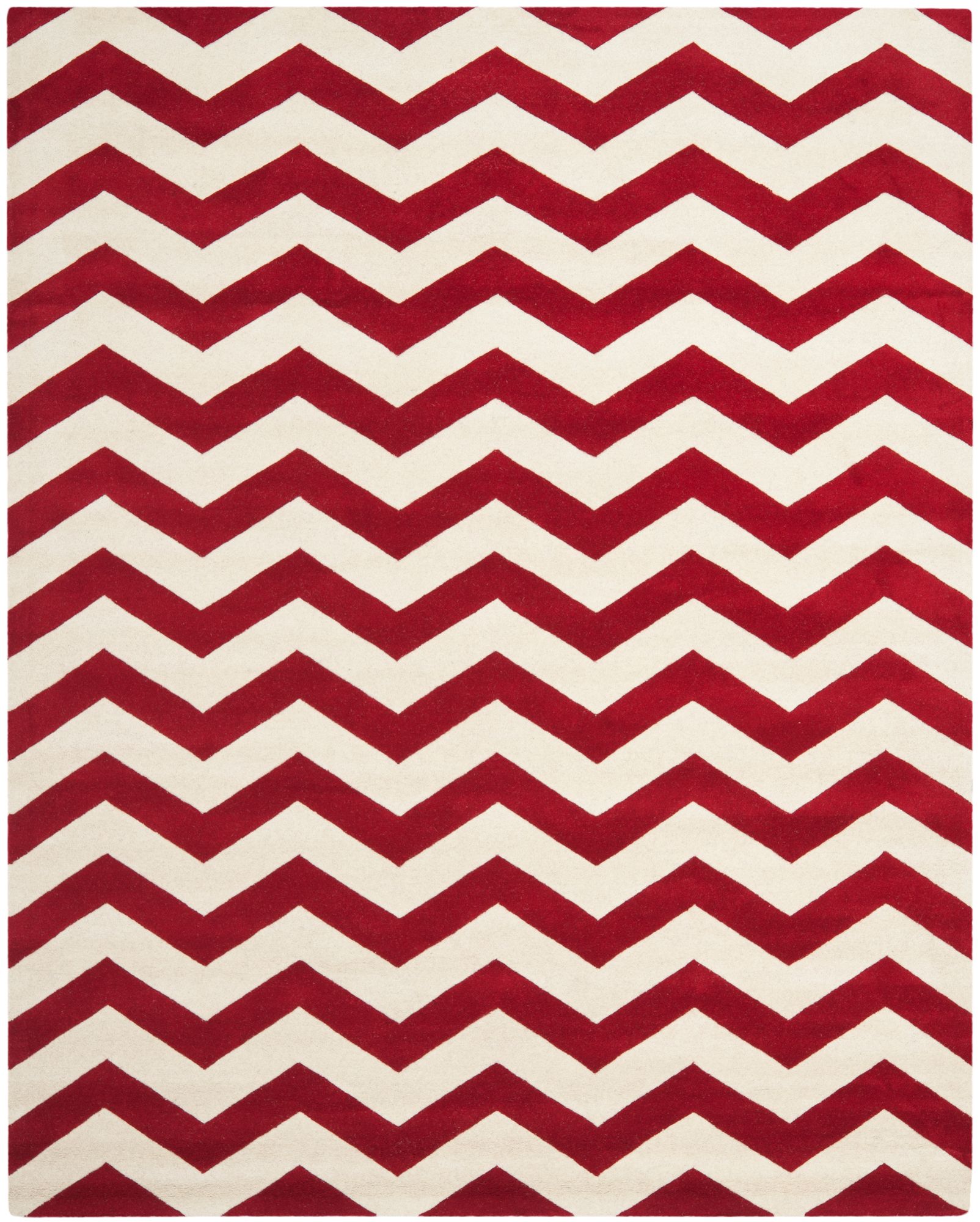 Safavieh Chatham CHT715G Red/Ivory Chevron Rug 