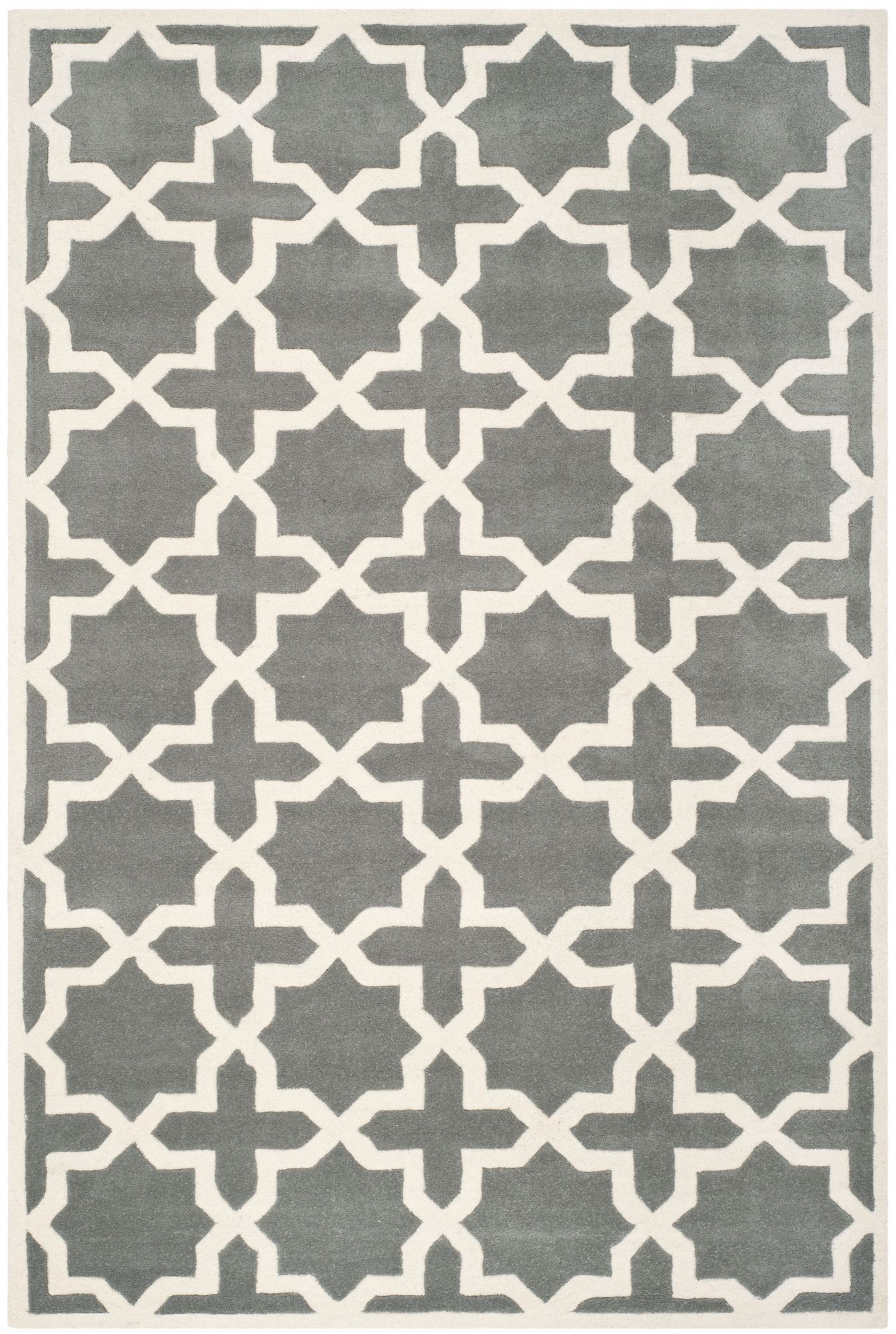 Safavieh Chatham CHT732D Dark Grey/Ivory Wool Rug 