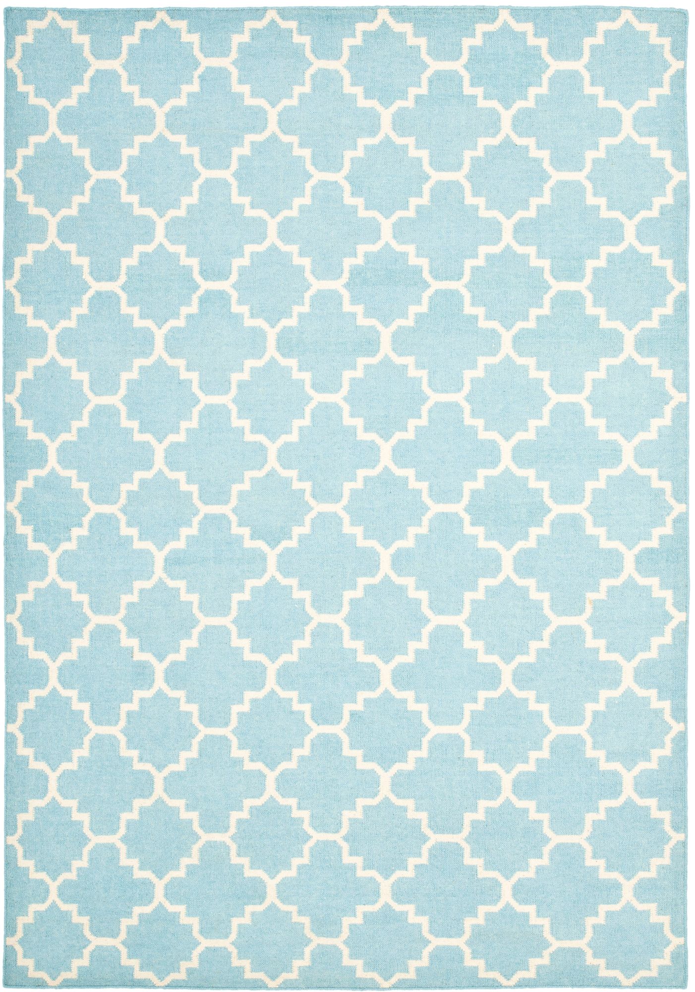 Safavieh Dhurrie DHU554B Light Blue/Ivory Wool Rug 