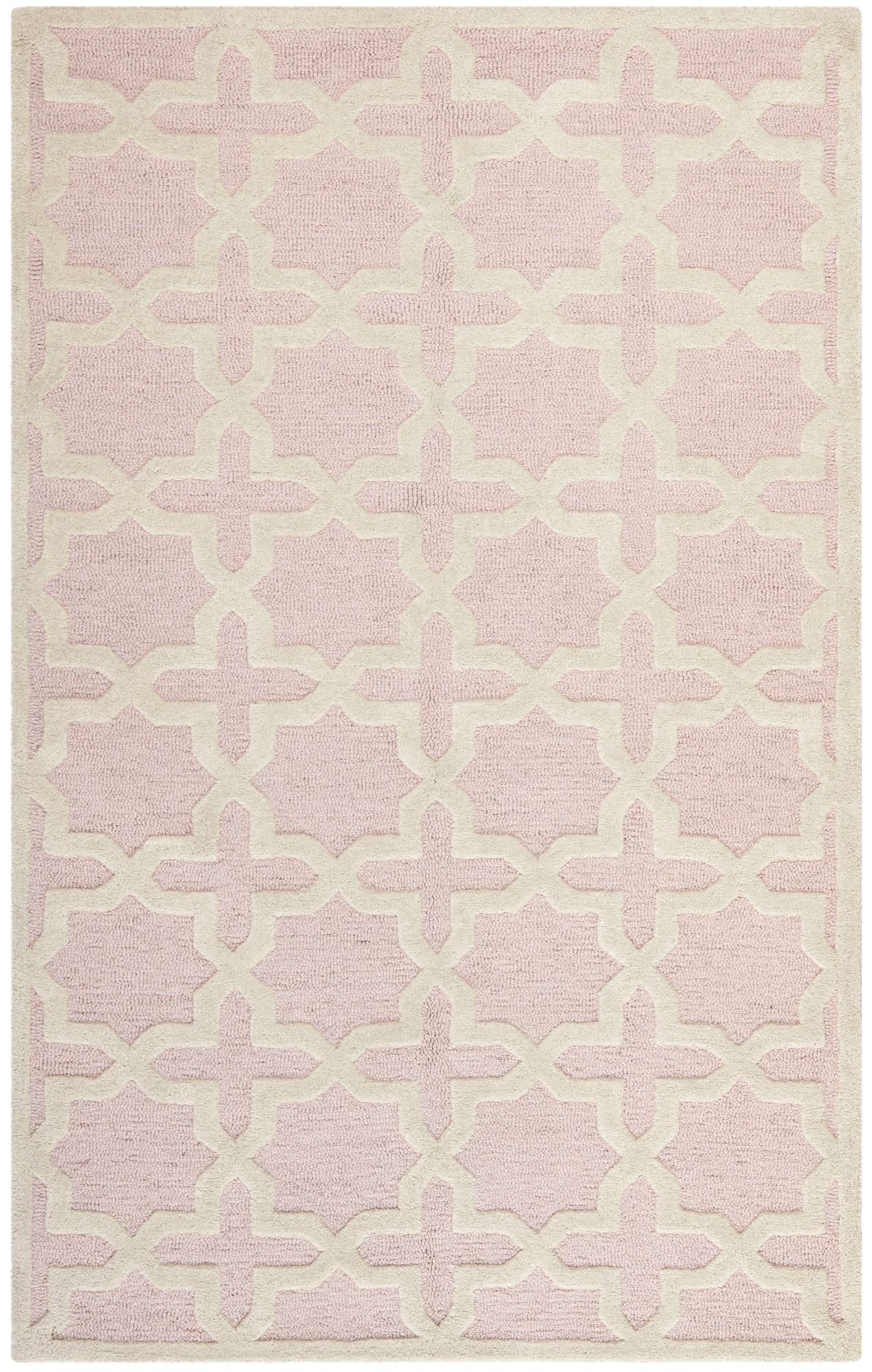 Safavieh Cambridge CAM125M Light Pink/Ivory Wool Rug 