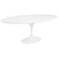 Astrid 78 3/4" Wide Satin White Modern Oval Dining Table