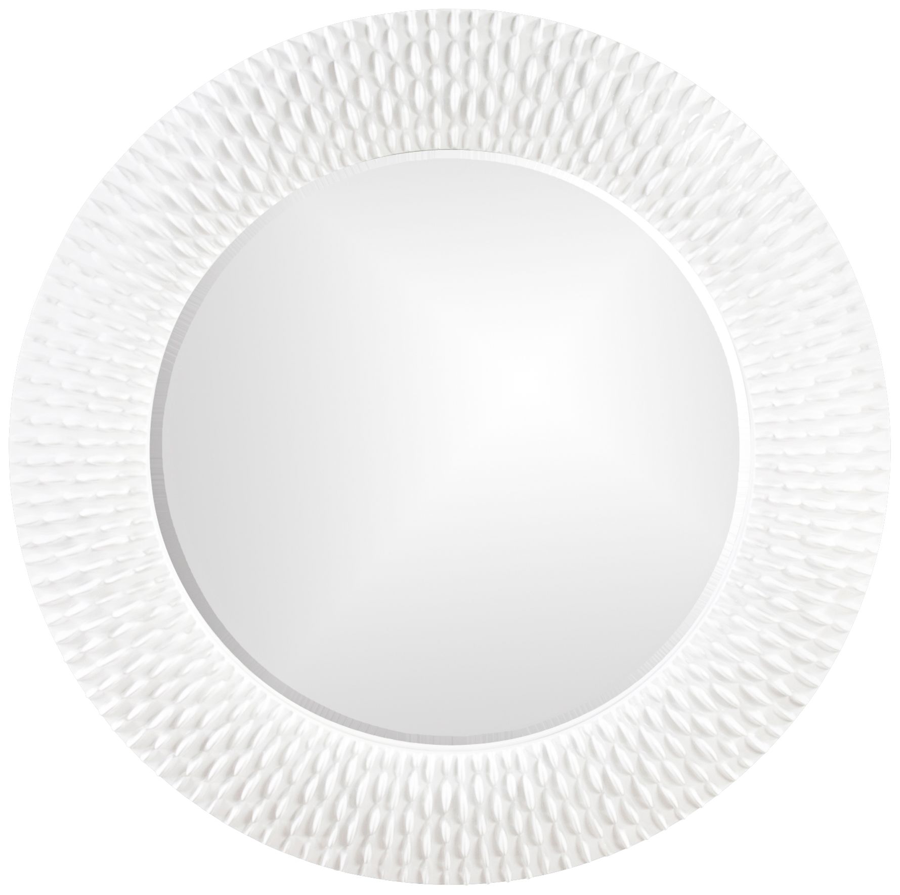 Howard Elliott Bergman White 32" Round Wall Mirror
