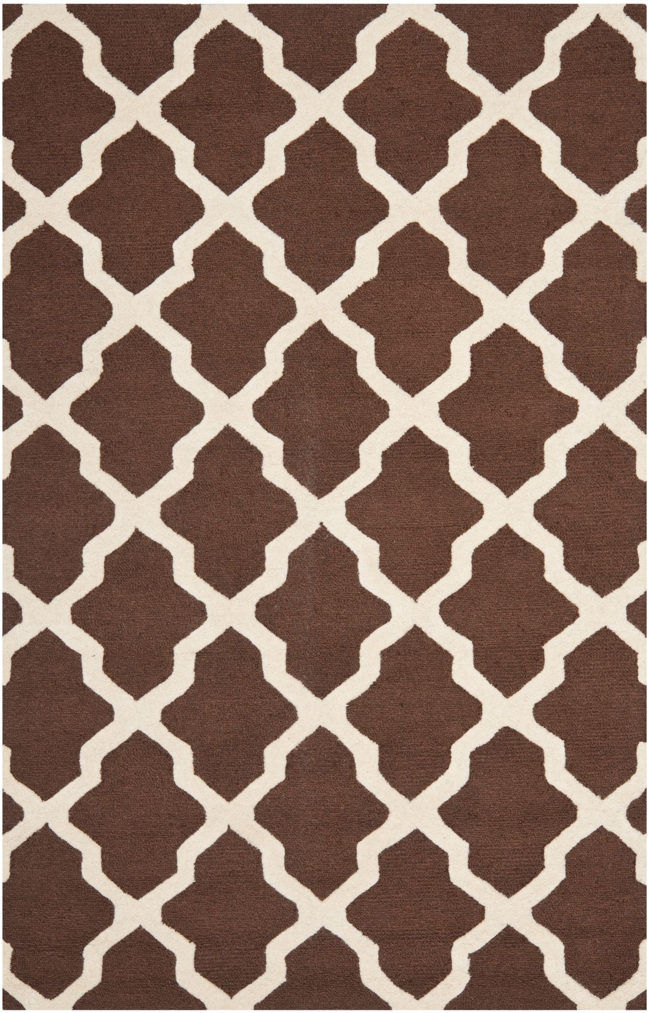 Safavieh Cambridge CAM121H Brown/Ivory Wool Rug 