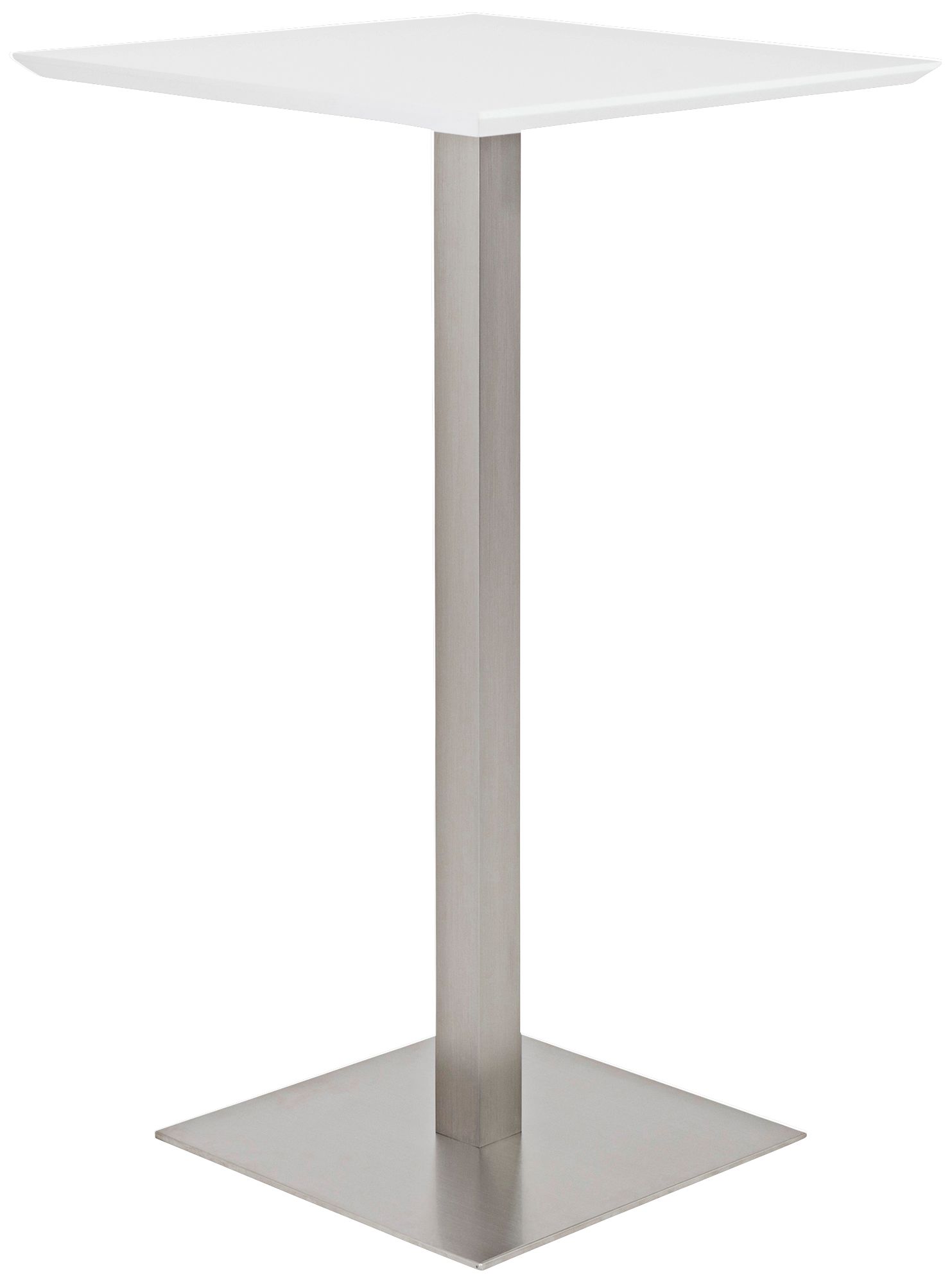 Elodie 41 1/2" High White Contemporary Square Bar Table