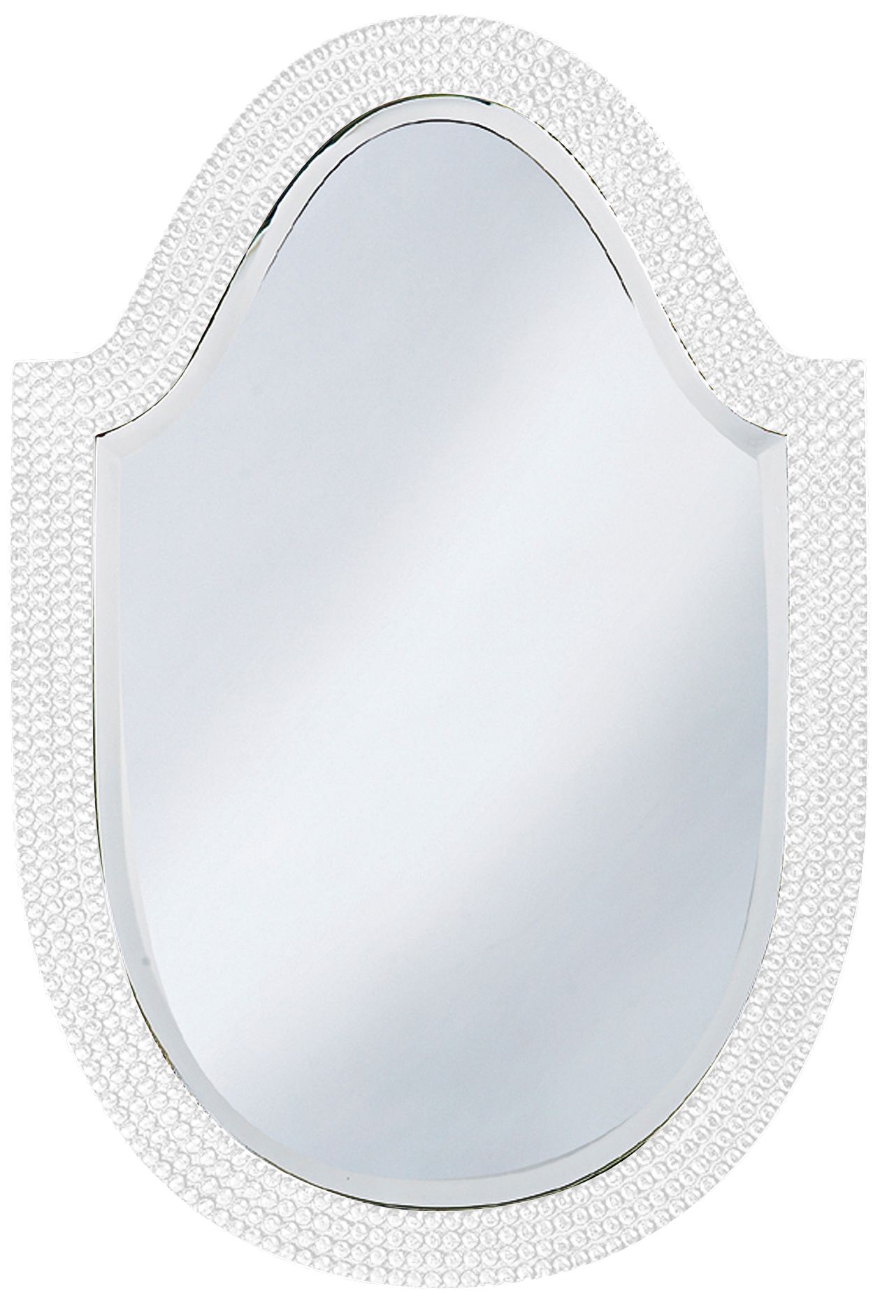 Howard Elliott Lancelot White 21" x 32" Arched Wall Mirror