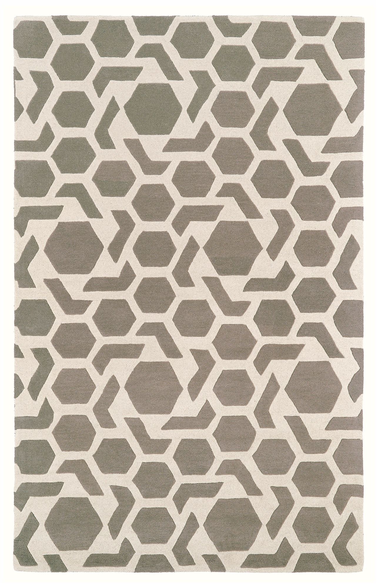 Kaleen Revolution REV05-75 Gray Wool Area Rug 