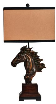 Crestview Collection Running Free Bronze Horse Table Lamp
