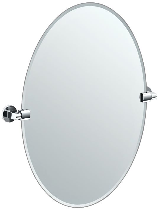 Gatco Zone Chrome 24" x 26 1/2" Oval Wall Mirror