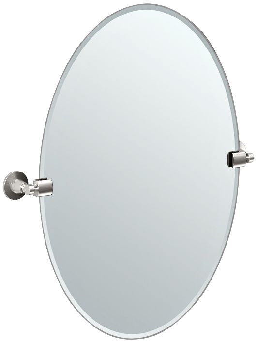 Gatco Max Satin Nickel 23 1/2" x 26 Tilting Wall Mirror