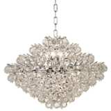 Essa 24&quot; Wide Chrome and Crystal Pendant Light