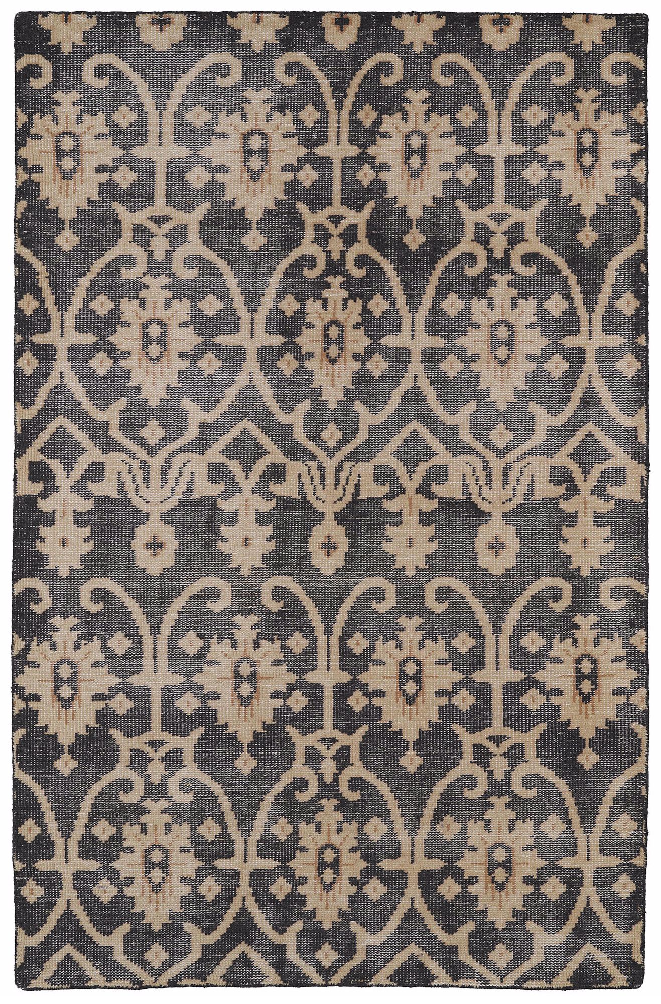 Kaleen Restoration RES01-02 Black Wool Area Rug 