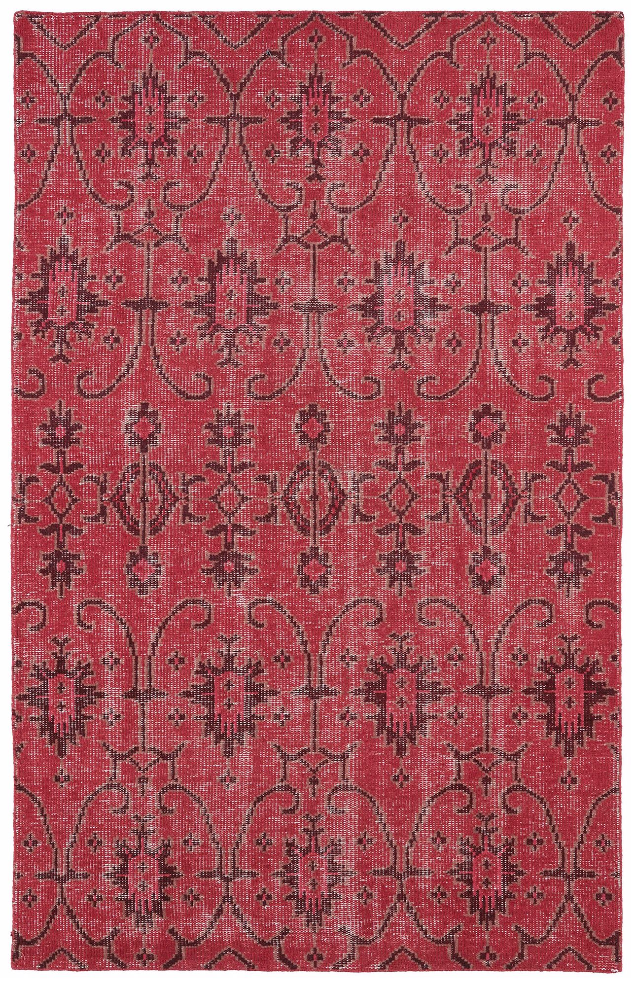 Kaleen Restoration RES01-25 Red Wool Area Rug 