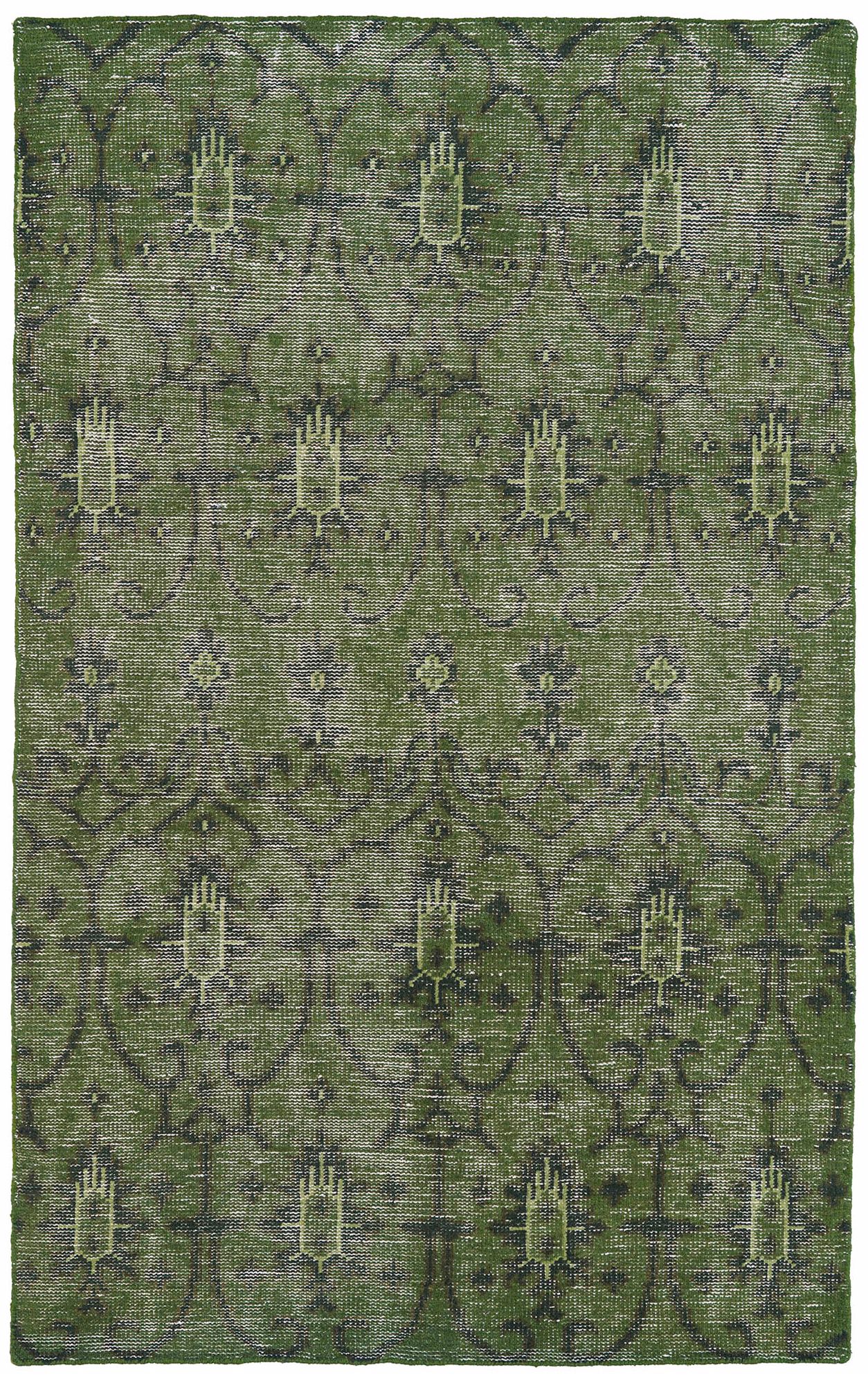 Kaleen Restoration RES01-50 Green Wool Area Rug 