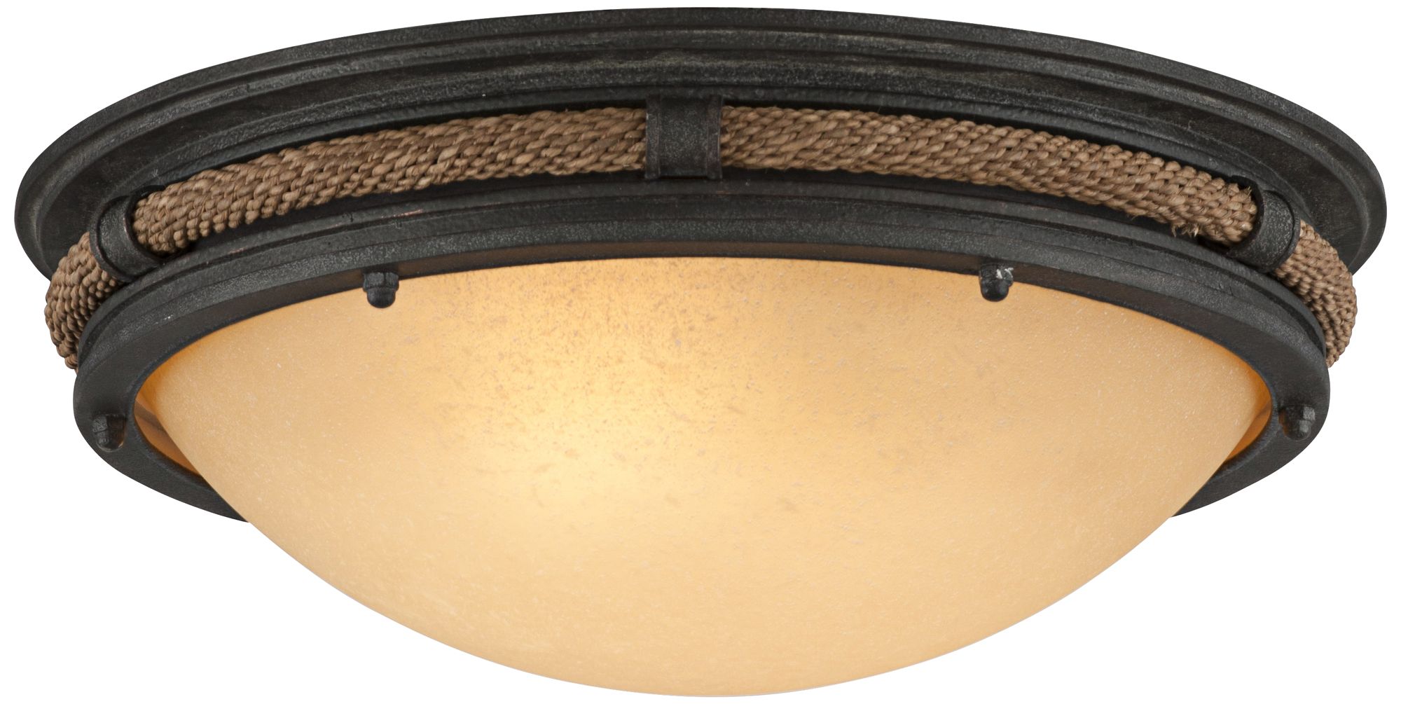 Pike Place 16 3/4" Wide Shipyard Rope Ceiling Light